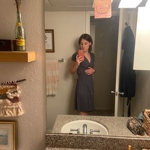 PACT apparels Size small gray wrap dress